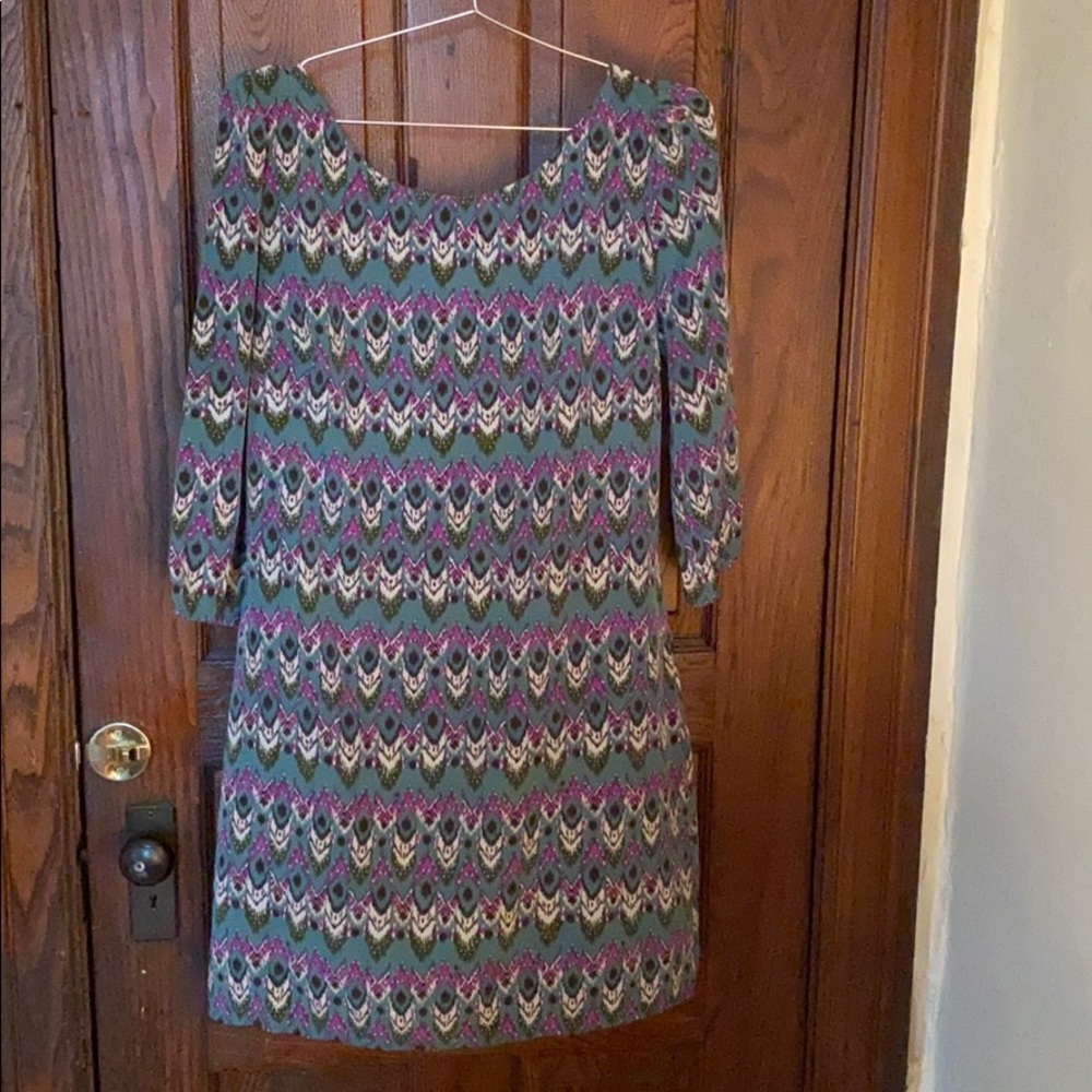 3/4 Sleeve Patterned Mini